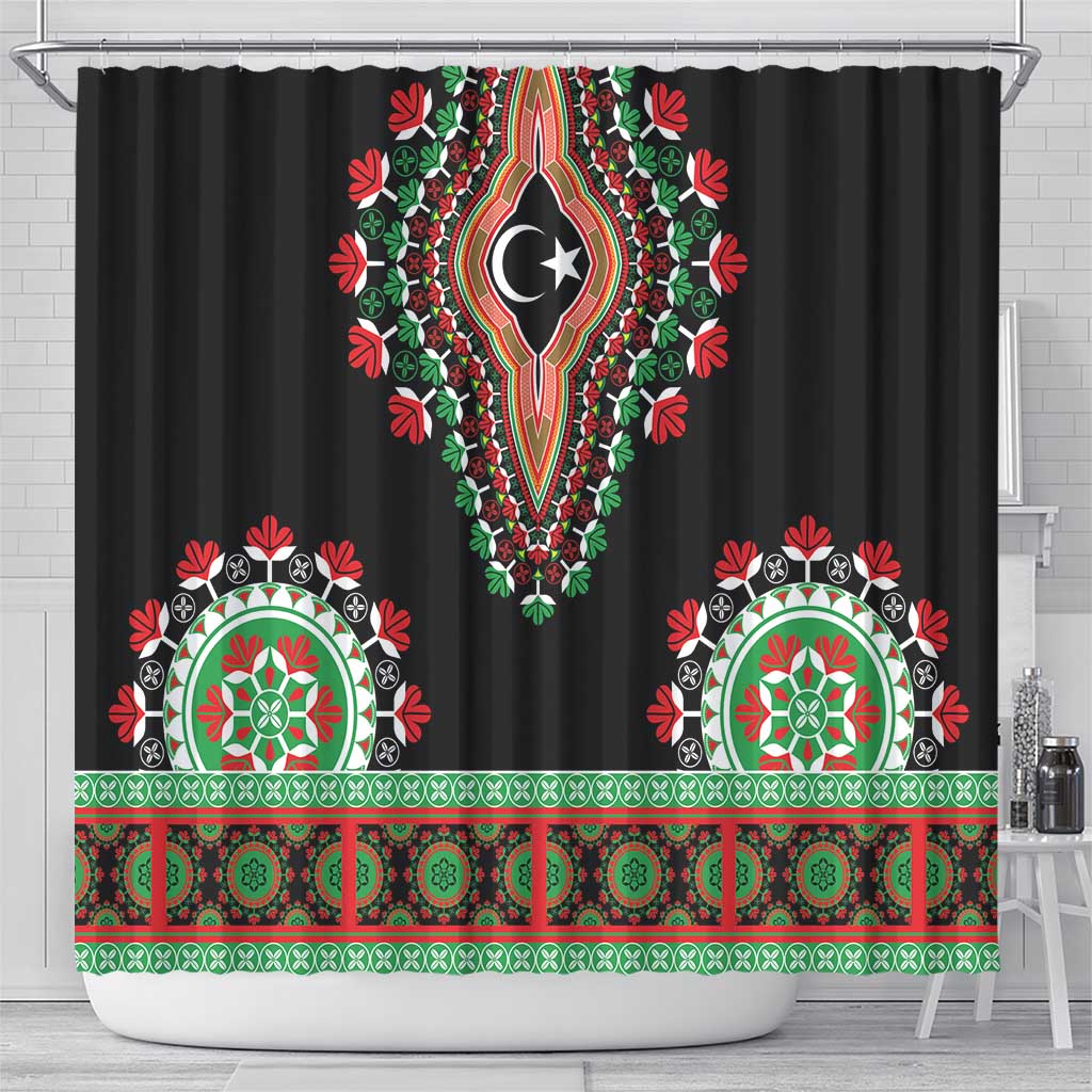 Libya Barbary Lion Shower Curtain Dashiki Simple Style