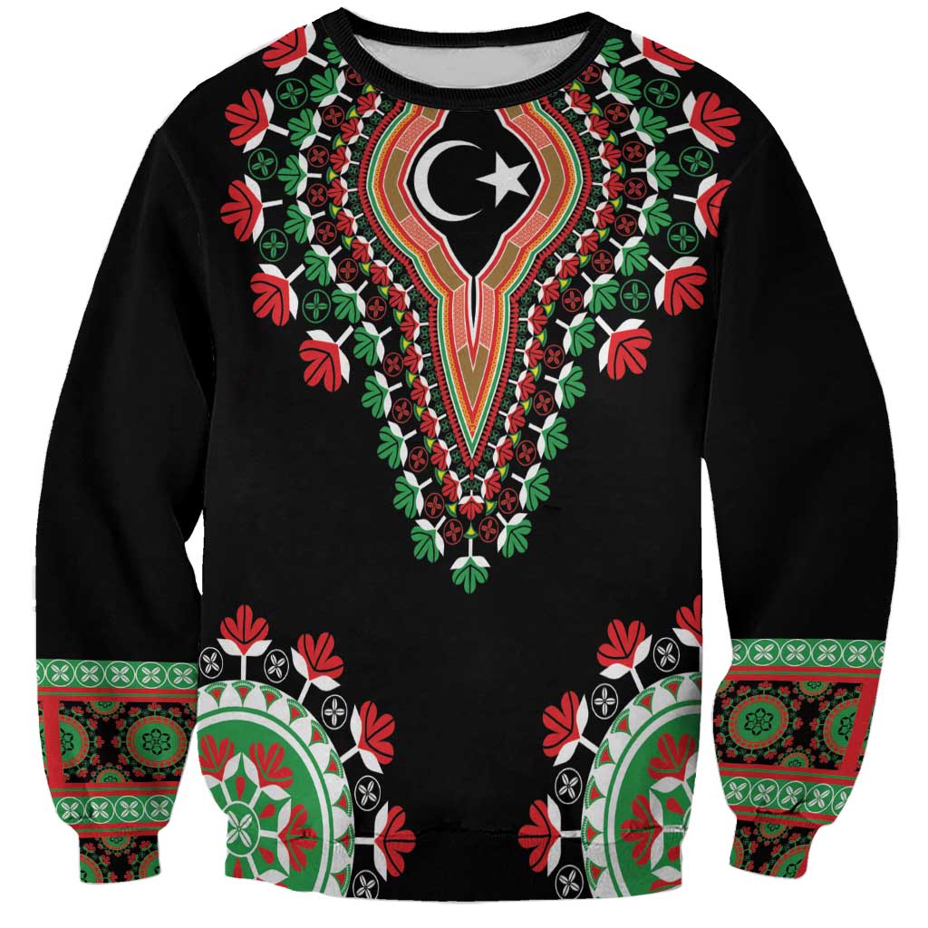 Libya Barbary Lion Sweatshirt Dashiki Simple Style LT05 - Wonder Print Shop