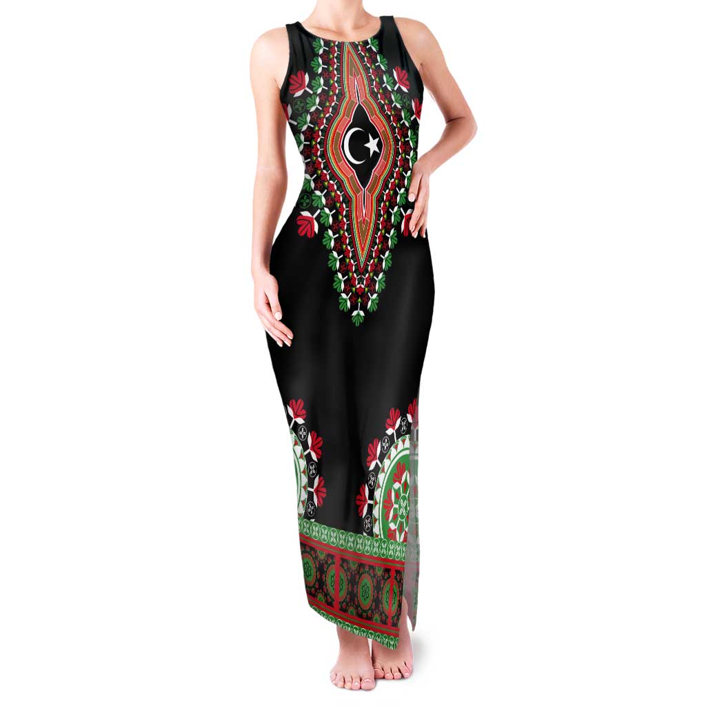 Libya Barbary Lion Tank Maxi Dress Dashiki Simple Style LT05 - Wonder Print Shop