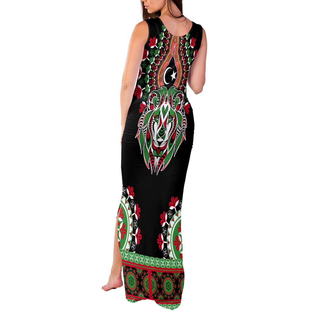 Libya Barbary Lion Tank Maxi Dress Dashiki Simple Style LT05 - Wonder Print Shop