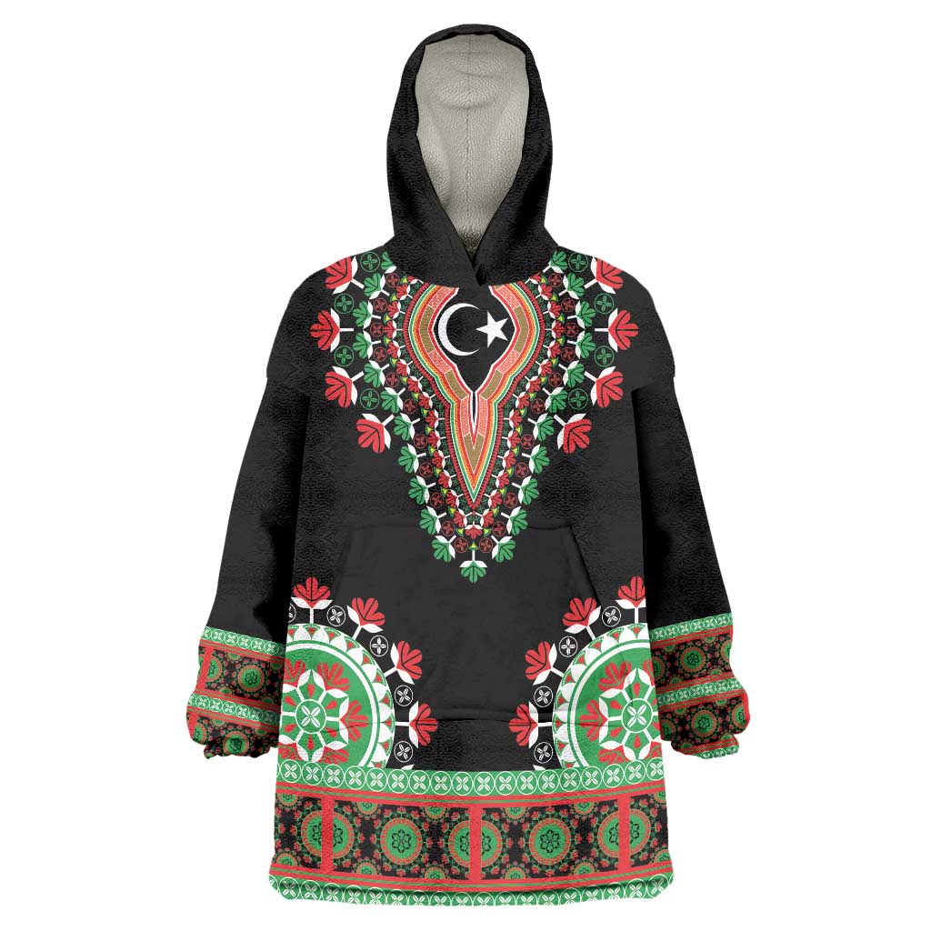 Libya Barbary Lion Wearable Blanket Hoodie Dashiki Simple Style LT05 - Wonder Print Shop