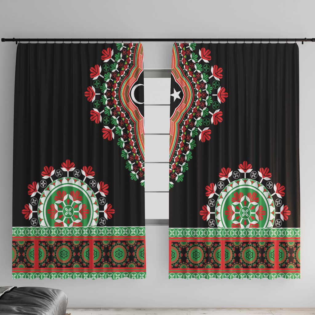 Libya Barbary Lion Window Curtain Dashiki Simple Style LT05 - Wonder Print Shop