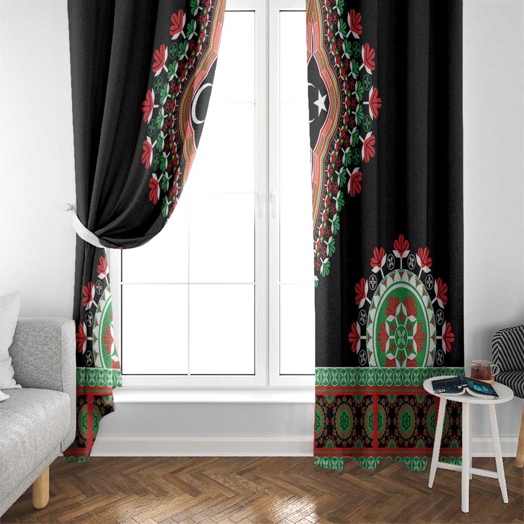 Libya Barbary Lion Window Curtain Dashiki Simple Style LT05 - Wonder Print Shop