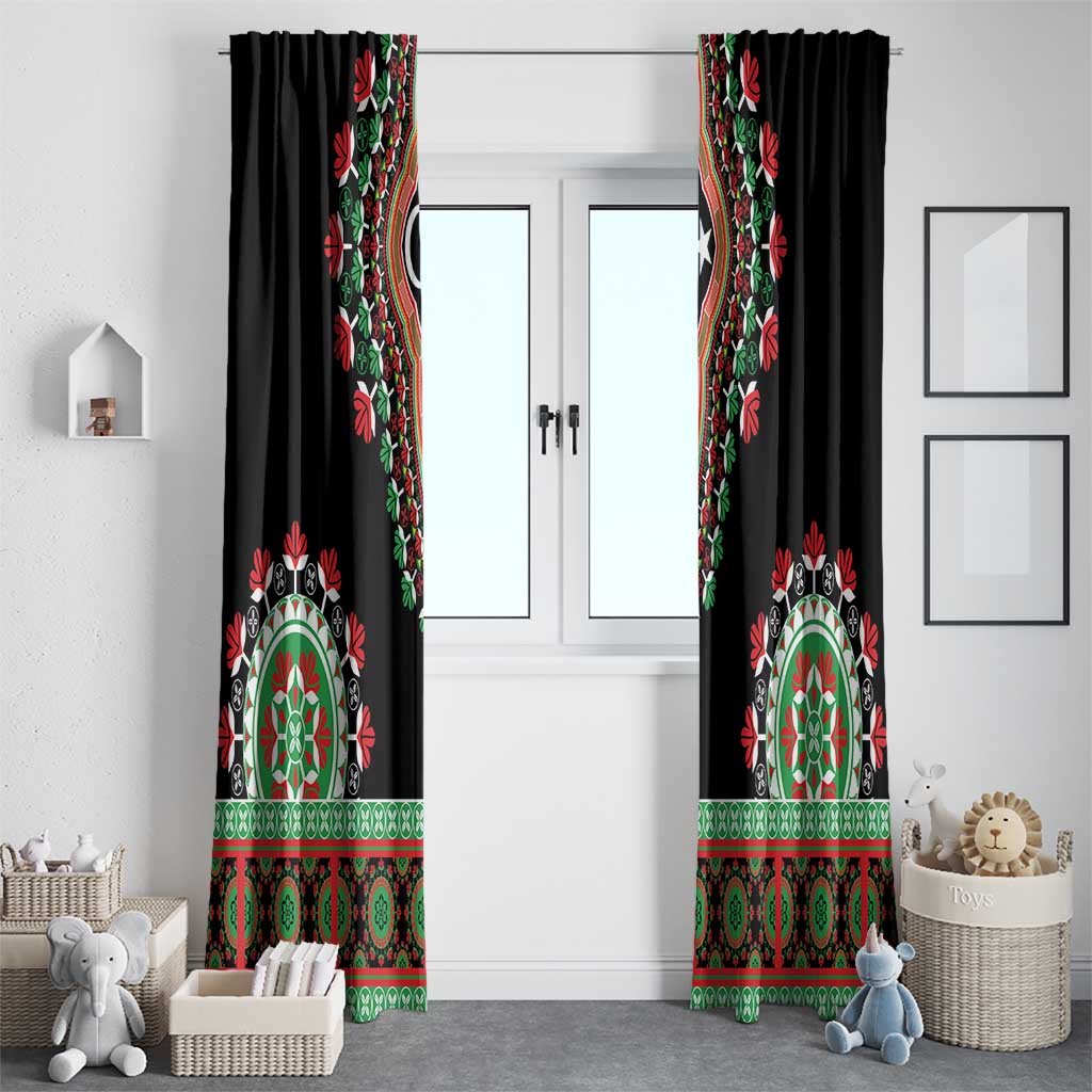 Libya Barbary Lion Window Curtain Dashiki Simple Style LT05 - Wonder Print Shop