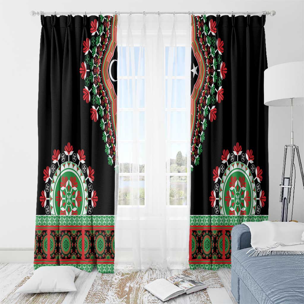 Libya Barbary Lion Window Curtain Dashiki Simple Style LT05 - Wonder Print Shop