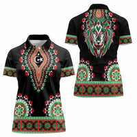 Libya Barbary Lion Women Polo Shirt Dashiki Simple Style LT05 - Wonder Print Shop