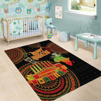 Kwanzaa Kinara Candles Area Rug African Tribal Pattern LT05 - Wonder Print Shop