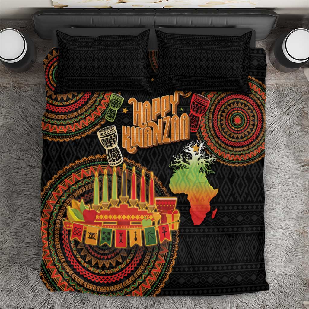 Kwanzaa Kinara Candles Bedding Set African Tribal Pattern LT05 - Wonder Print Shop