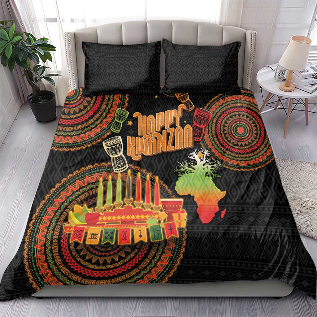 Kwanzaa Kinara Candles Bedding Set African Tribal Pattern LT05 - Wonder Print Shop