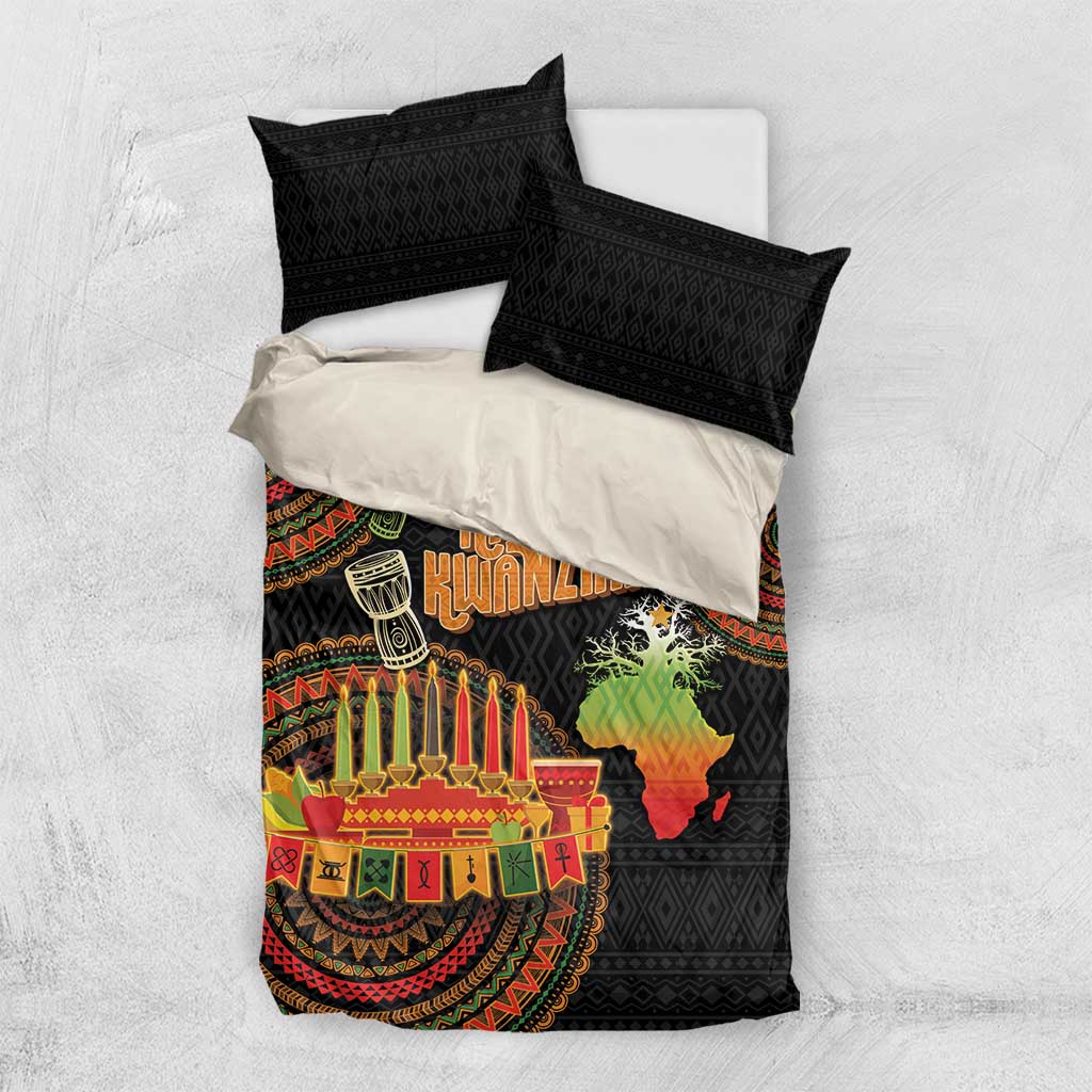 Kwanzaa Kinara Candles Bedding Set African Tribal Pattern LT05 - Wonder Print Shop