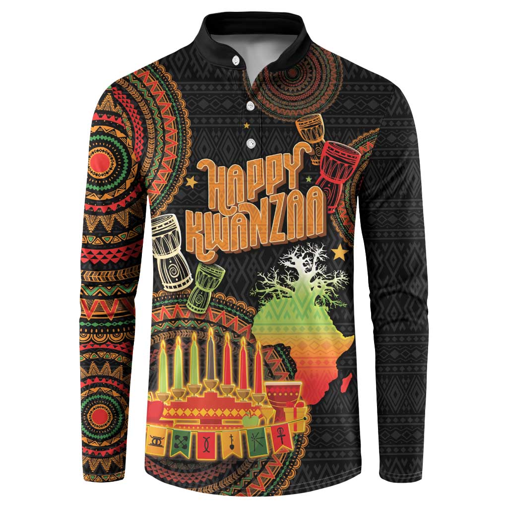 Kwanzaa Kinara Candles Button Sweatshirt African Tribal Pattern LT05 - Wonder Print Shop