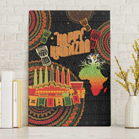 Kwanzaa Kinara Candles Canvas Wall Art African Tribal Pattern LT05 - Wonder Print Shop