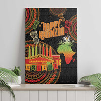 Kwanzaa Kinara Candles Canvas Wall Art African Tribal Pattern LT05 - Wonder Print Shop