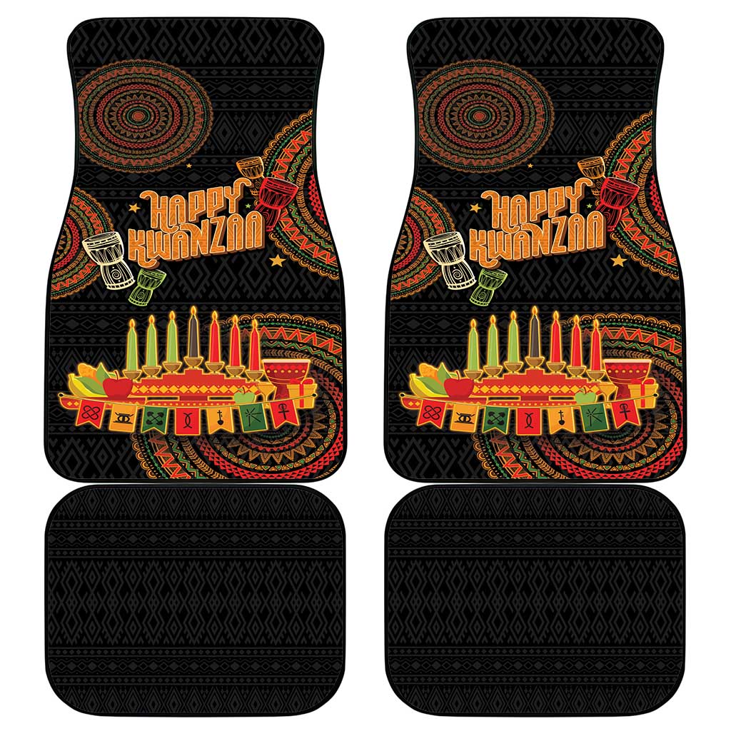 Kwanzaa Kinara Candles Car Mats African Tribal Pattern LT05 - Wonder Print Shop
