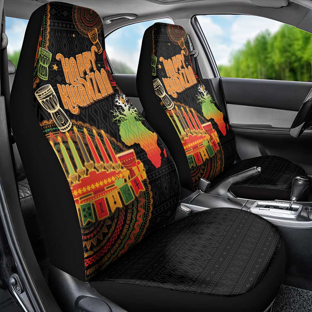 Kwanzaa Kinara Candles Car Seat Cover African Tribal Pattern LT05 - Wonder Print Shop