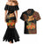 Kwanzaa Kinara Candles Couples Matching Mermaid Dress and Hawaiian Shirt African Tribal Pattern LT05 - Wonder Print Shop