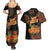 Kwanzaa Kinara Candles Couples Matching Summer Maxi Dress and Hawaiian Shirt African Tribal Pattern LT05 - Wonder Print Shop
