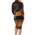 Kwanzaa Kinara Candles Family Matching Long Sleeve Bodycon Dress and Hawaiian Shirt African Tribal Pattern LT05 - Wonder Print Shop