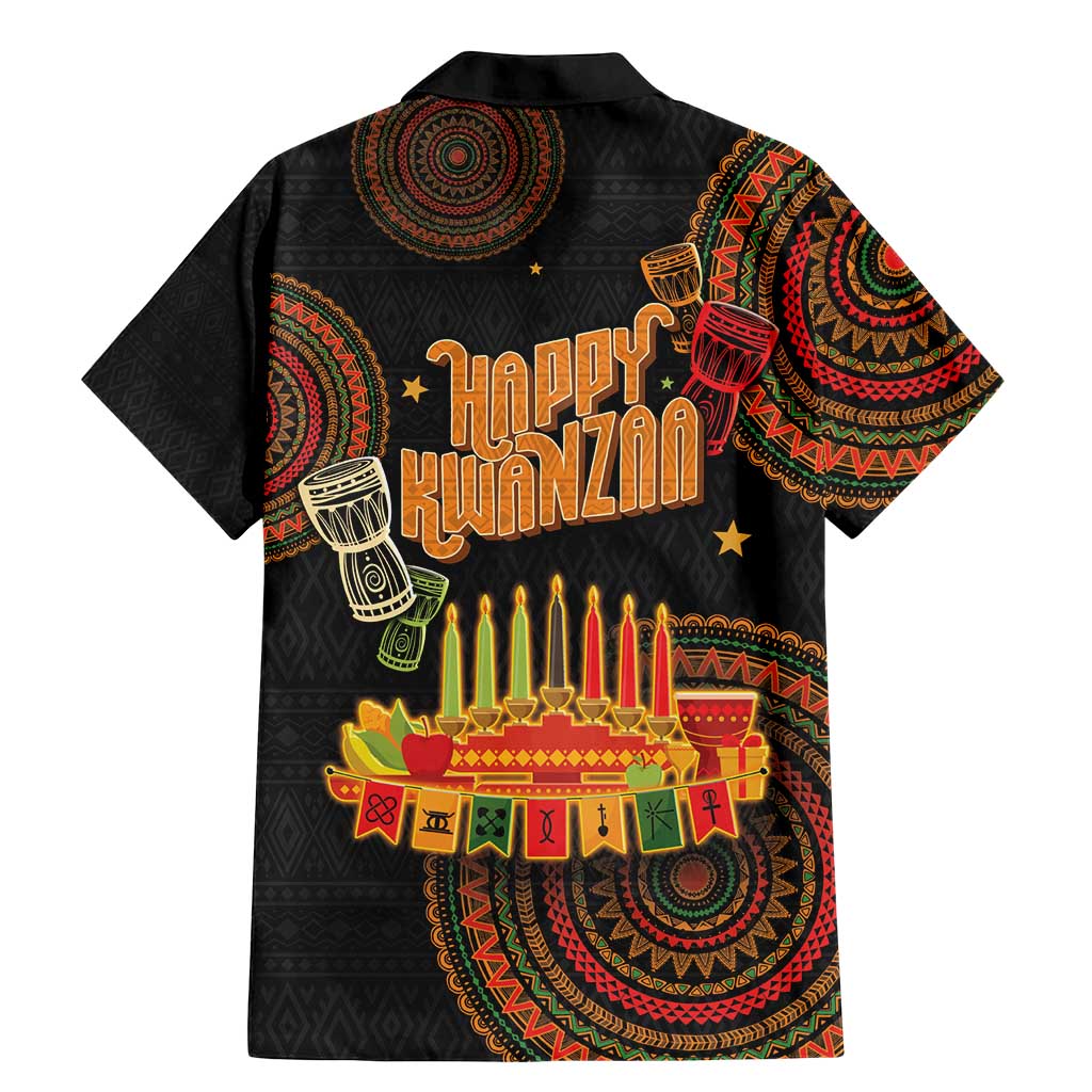 Kwanzaa Kinara Candles Family Matching Mermaid Dress and Hawaiian Shirt African Tribal Pattern LT05 - Wonder Print Shop