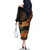 Kwanzaa Kinara Candles Family Matching Off The Shoulder Long Sleeve Dress and Hawaiian Shirt African Tribal Pattern LT05 - Wonder Print Shop