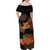 Kwanzaa Kinara Candles Family Matching Off Shoulder Maxi Dress and Hawaiian Shirt African Tribal Pattern LT05 - Wonder Print Shop