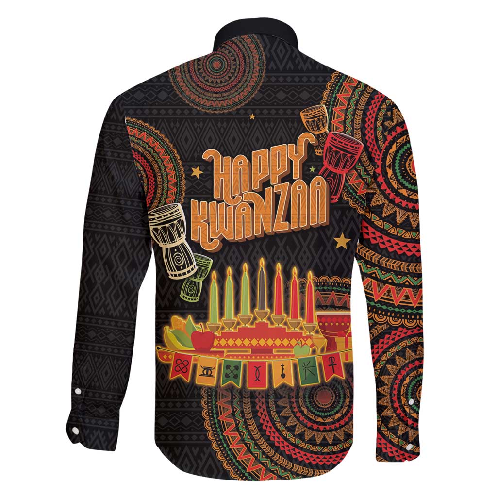 Kwanzaa Kinara Candles Family Matching Puletasi and Hawaiian Shirt African Tribal Pattern LT05 - Wonder Print Shop