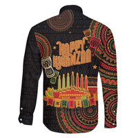Kwanzaa Kinara Candles Family Matching Puletasi and Hawaiian Shirt African Tribal Pattern LT05 - Wonder Print Shop