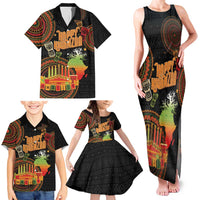 Kwanzaa Kinara Candles Family Matching Tank Maxi Dress and Hawaiian Shirt African Tribal Pattern LT05 - Wonder Print Shop