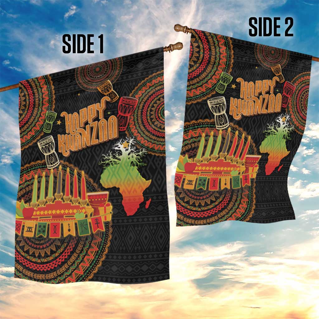 Kwanzaa Kinara Candles Garden Flag African Tribal Pattern LT05 - Wonder Print Shop