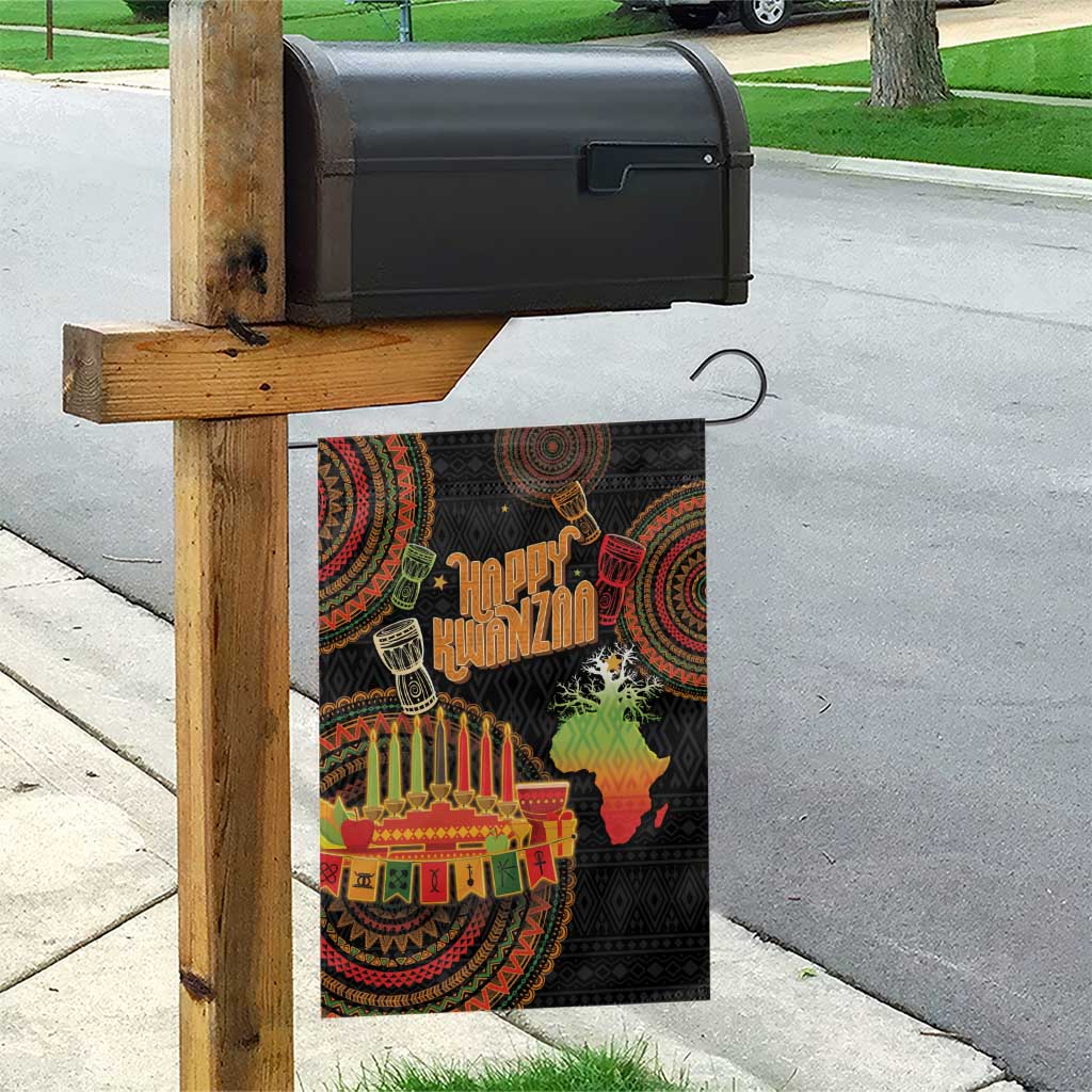 Kwanzaa Kinara Candles Garden Flag African Tribal Pattern LT05 - Wonder Print Shop