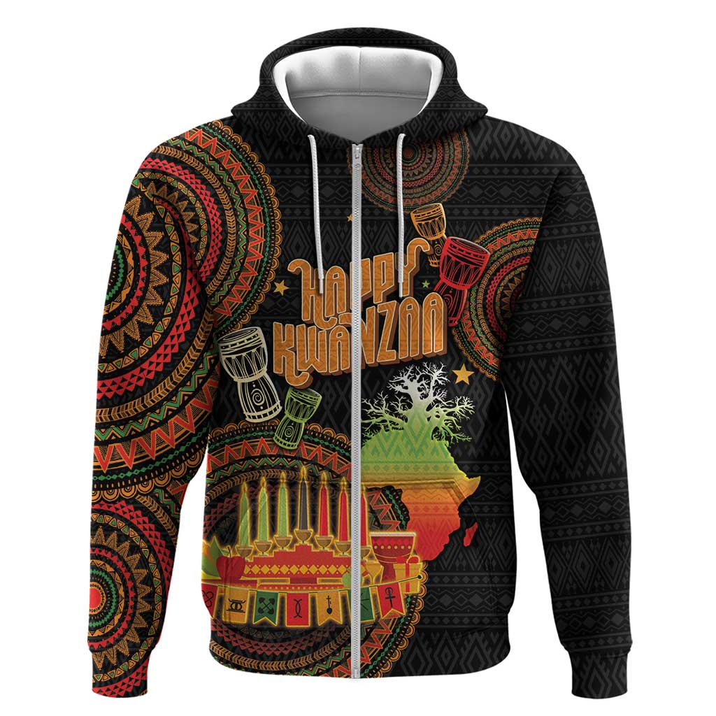 Kwanzaa Kinara Candles Hoodie African Tribal Pattern LT05 - Wonder Print Shop