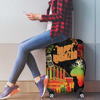 Kwanzaa Kinara Candles Luggage Cover African Tribal Pattern LT05 - Wonder Print Shop