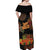 Kwanzaa Kinara Candles Off Shoulder Maxi Dress African Tribal Pattern LT05 - Wonder Print Shop