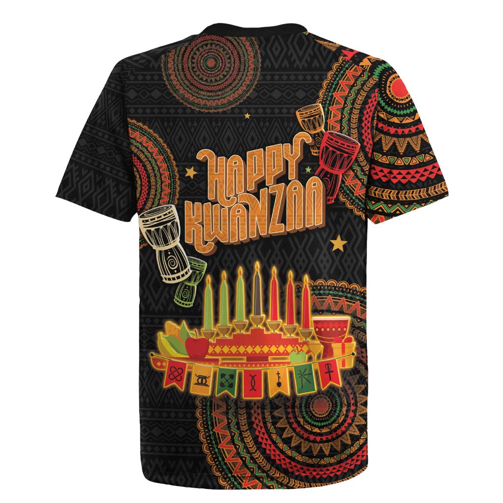 Kwanzaa Kinara Candles Rugby Jersey African Tribal Pattern LT05 - Wonder Print Shop