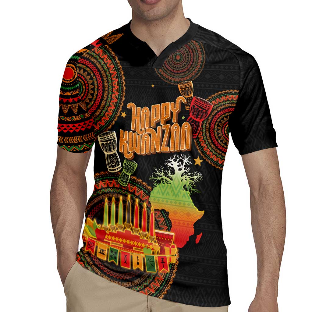 Kwanzaa Kinara Candles Rugby Jersey African Tribal Pattern LT05 - Wonder Print Shop