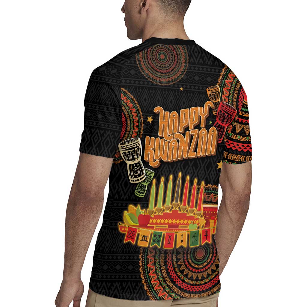 Kwanzaa Kinara Candles Rugby Jersey African Tribal Pattern LT05 - Wonder Print Shop