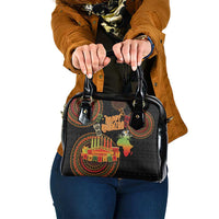 Kwanzaa Kinara Candles Shoulder Handbag African Tribal Pattern