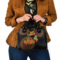 Kwanzaa Kinara Candles Shoulder Handbag African Tribal Pattern