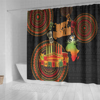 Kwanzaa Kinara Candles Shower Curtain African Tribal Pattern