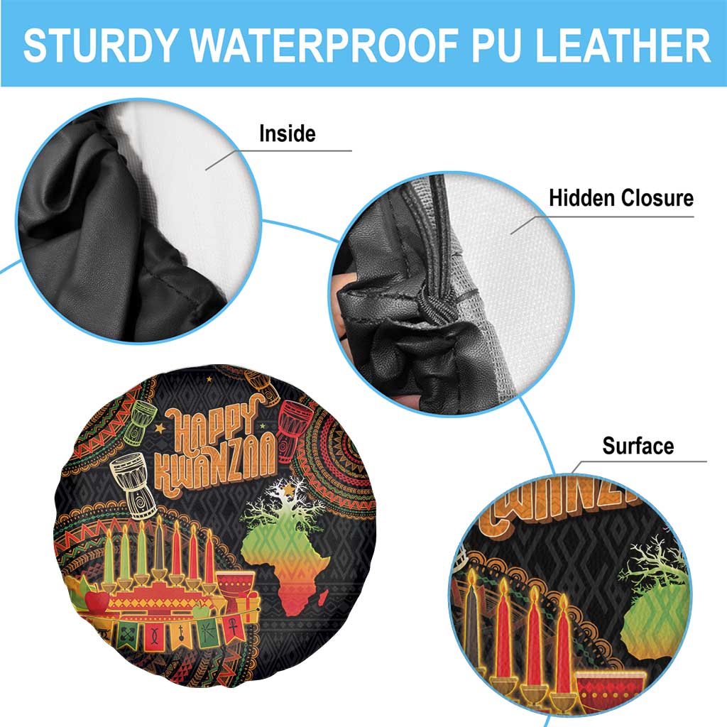 Kwanzaa Kinara Candles Spare Tire Cover African Tribal Pattern LT05 - Wonder Print Shop