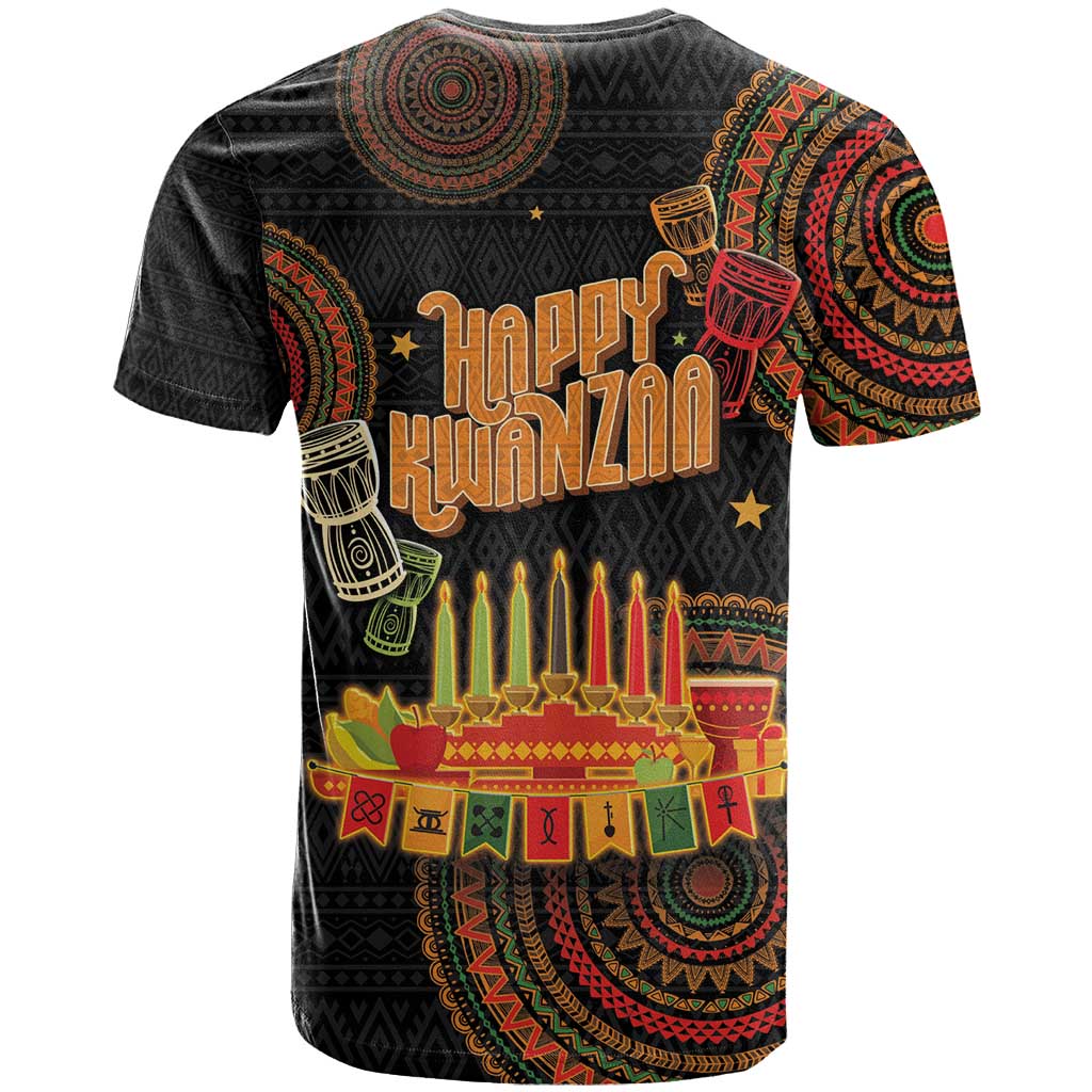 Kwanzaa Kinara Candles T Shirt African Tribal Pattern LT05 - Wonder Print Shop
