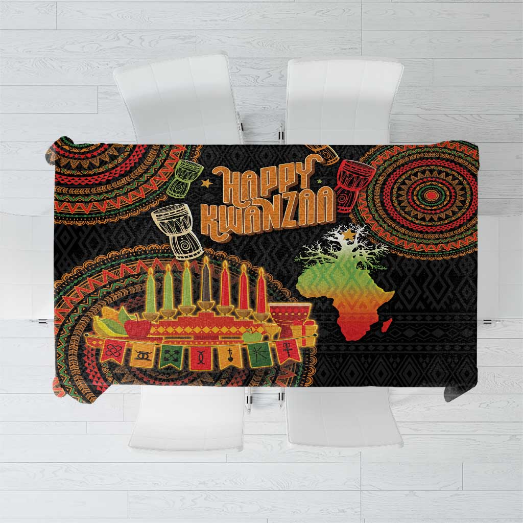 Kwanzaa Kinara Candles Tablecloth African Tribal Pattern LT05 - Wonder Print Shop