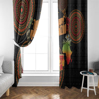 Kwanzaa Kinara Candles Window Curtain African Tribal Pattern LT05 - Wonder Print Shop