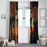 Kwanzaa Kinara Candles Window Curtain African Tribal Pattern LT05 - Wonder Print Shop