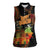 Kwanzaa Kinara Candles Women Sleeveless Polo Shirt African Tribal Pattern LT05 - Wonder Print Shop