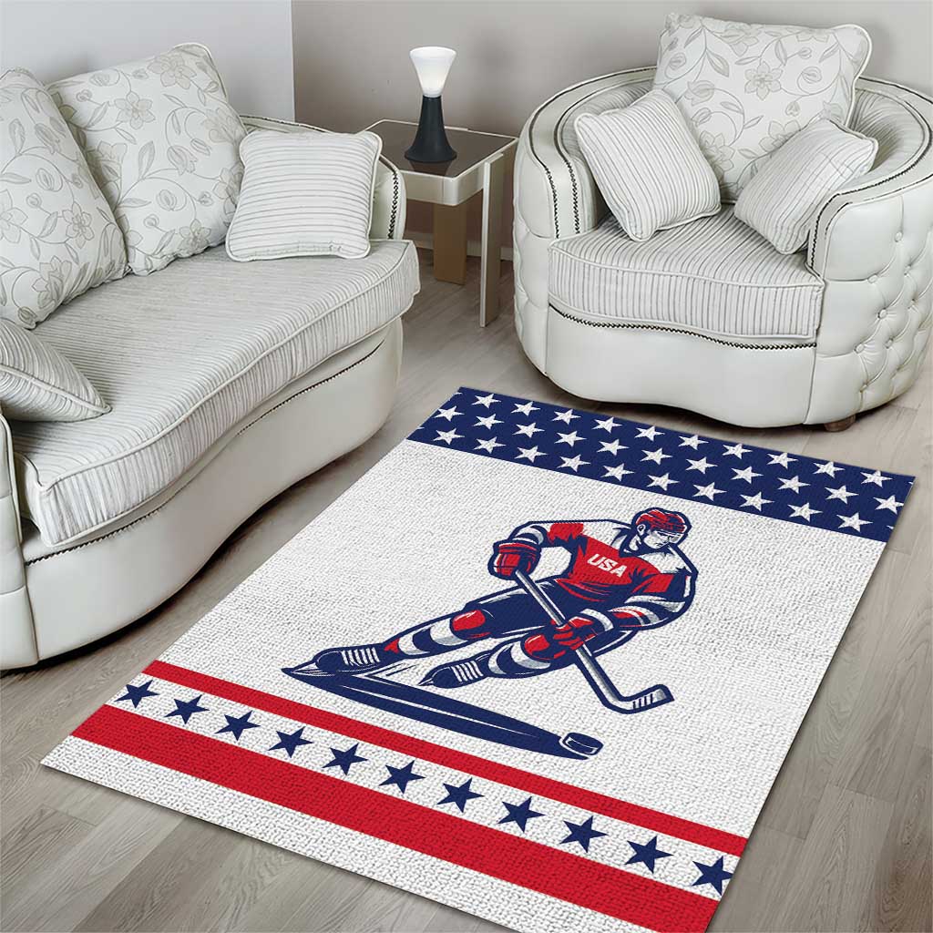 United States Hockey Area Rug Go Champions USA