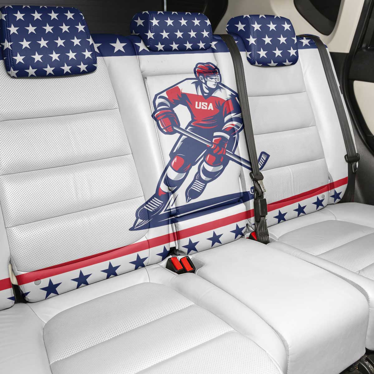 United States Hockey Back Car Seat Cover Go Champions USA