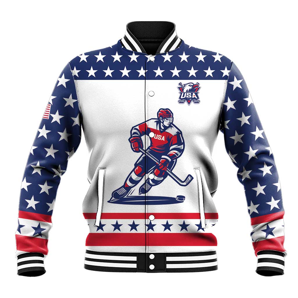 Custom United States Hockey Baseball Jacket Go Champions USA