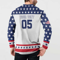 Custom United States Hockey Button Sweatshirt Go Champions USA
