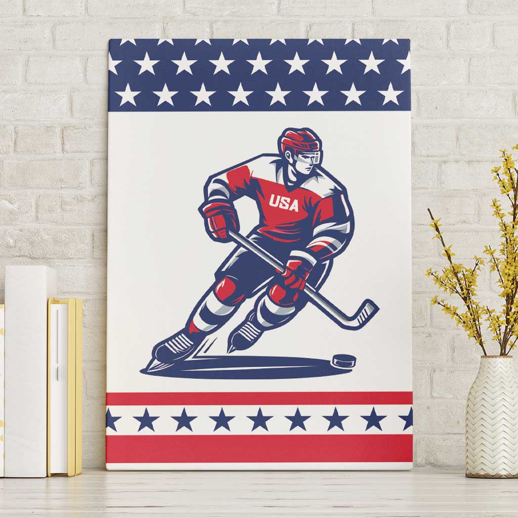 United States Hockey Canvas Wall Art Go Champions USA